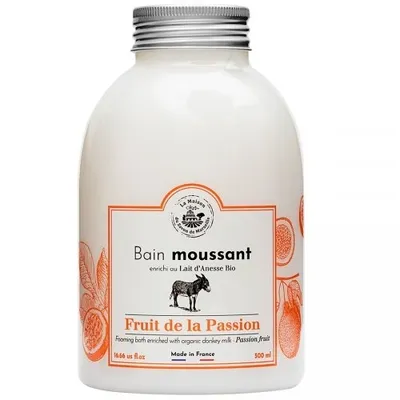 La Maison du Savon Bain Moussant Lait d' Anesse Bio Fruit De La Passion (Pieniący krem do kąpieli z oślim mlekiem `Marakuja`)