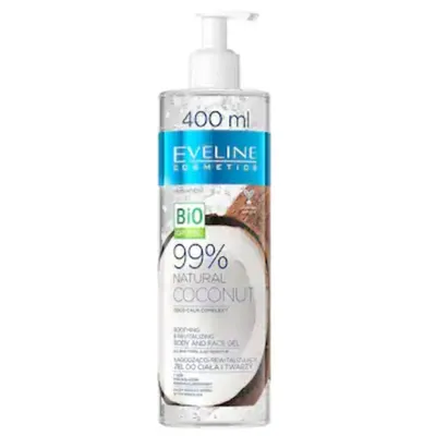 Eveline Cosmetics 99%  Natural Coconut, Łagodząco-rewitalizujący żel do ciała i twarzy