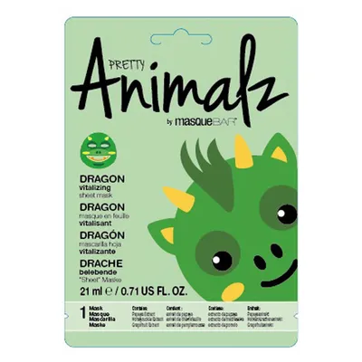Masque Bar Pretty Animalz, Dragon Vitalizing Sheet Mask (Witalizująca maska w płachcie smok)