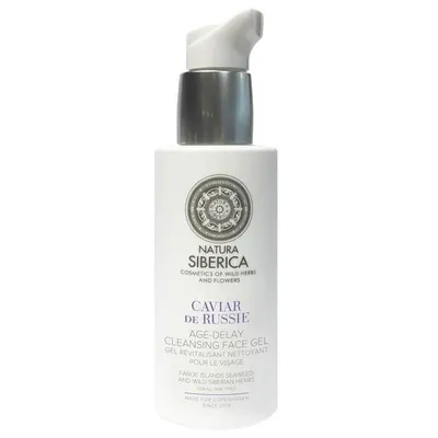 Natura Siberica Caviar deRussie, Age-Delay Cleansing Face Gel (Odmładzająco-oczyszczający żel do mycia twarzy `Rosyjski kawior`)