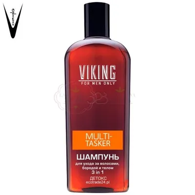 Viking Szampon do pielęgnacji włosów, brody i ciała `Detox Multi-Tasker 3 in 1 `
