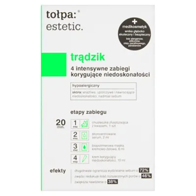 Tołpa Estetic, Trądzik., 4 intensywne zabiegi korygujące niedoskonałości