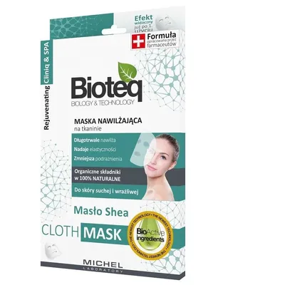 Bioteq Masło Shea, Maska nawilżająca na tkaninie