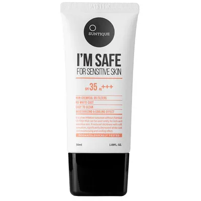 Suntique I’m Safe For Baby & Silver SPF35/PA+++ (Krem przeciwsłoneczny do bardzo wrażliwej skóry)