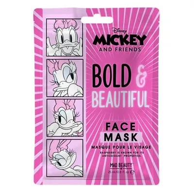 Mad Beauty Mickey & Friends, Bold & Beautiful Face Mask Daisy (Maska w płacie o działaniu antyoksydacyjnym z ekstraktem z malin)