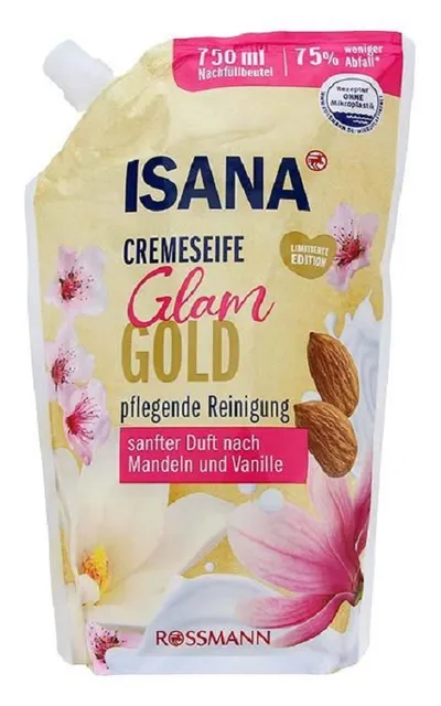 Isana Glam Gold Cremeseife (Kremowe mydło w płynie)