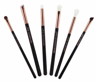 Jessup T161 Brushes Set Black/Rose Gold (Zestaw 6 pędzli do makijażu)