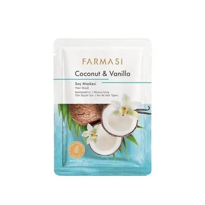 Farmasi Hair Mask Coconut & Vanilla (Nawilżająca maska ​​do włosów z kokosem i wanilią)