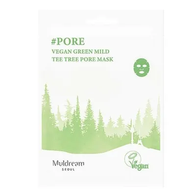 Muldream Vegan Green Mild Tea Trea Pore Mask (Przeciwtrądzikowa maseczka z olejkiem herbacianym)