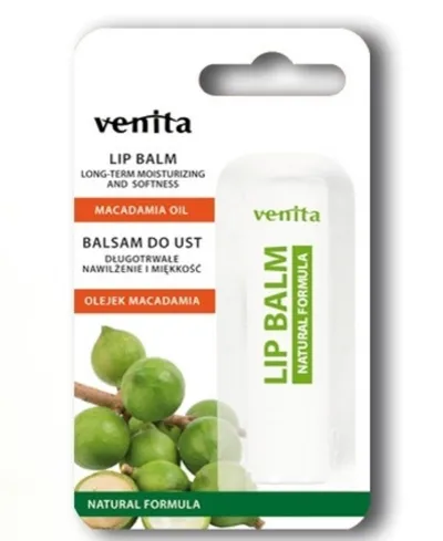 Venita Macadamia Oil Lip Balm Natural Formula (Balsam do ust "Olejek makadamia")