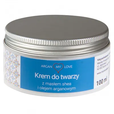 Argan My Love Krem do twarzy z masłem shea i olejem organowym