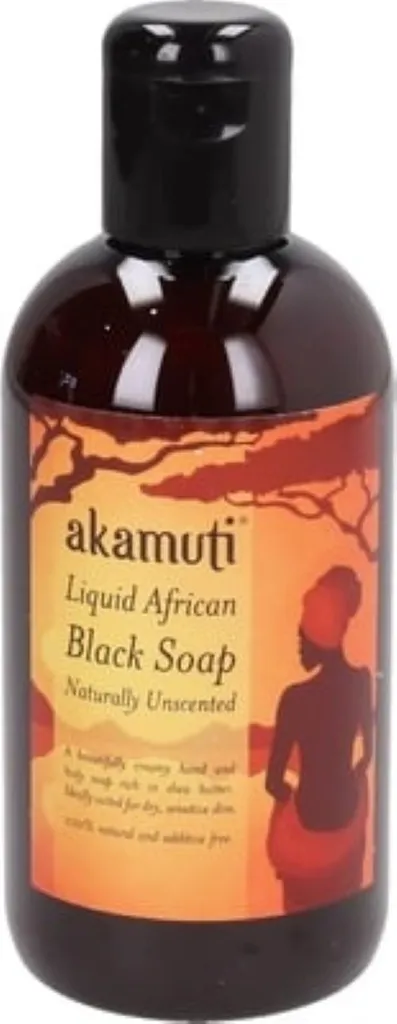 Akamuti Liquid African Black Soap (Bezzapachowe afrykańskie czarne mydło w płynie)