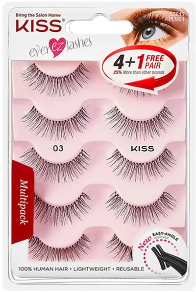 Kiss Everez Lashes, False Eyelashes 03 Multi Pack (Sztuczne rzęsy)
