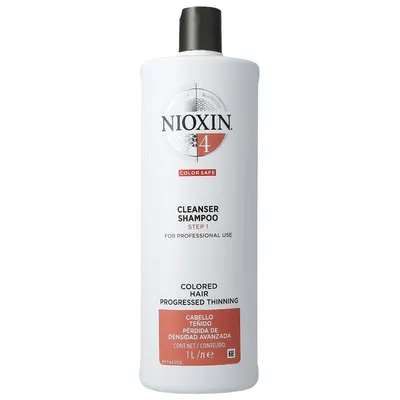 Nioxin System 4, Cleanser Shampoo (Szampon oczyszczający do włosów farbowanych z postępującą skłonnością do wypadania)