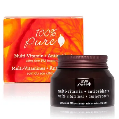 100% Pure Multi-Vitamin + Antioxidants Ultra Riche PM Treatment (Krem do twarzy)
