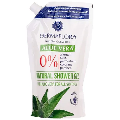 Dermaflora Natural Cosmetics Aloe Vera Natural Shower Gel (Naturalny żel pod prysznic `Aloes`)