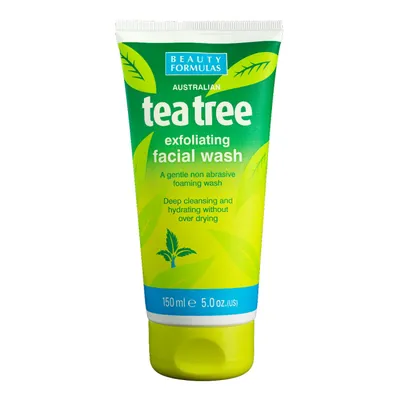 Beauty Formulas Australian Tea Tree, Exfoliating Facial Wash (Złuszczający żel do mycia twarzy)