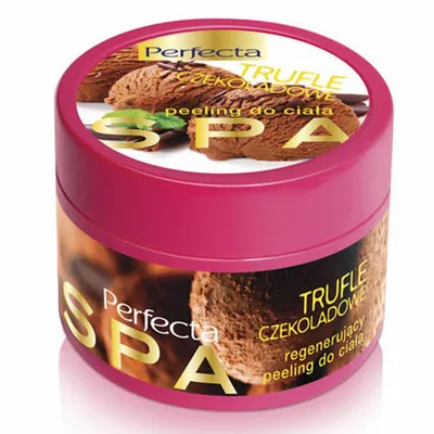 Perfecta SPA, Złuszczająco-regenerujący cukrowy peeling do ciała `Trufle czekoladowe`