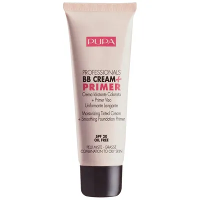 PUPA Professionals BB Cream + Primer SPF 20 Combination to Oily Skin (Krem BB + baza pod makijaż do skóry mieszanej i tłustej)