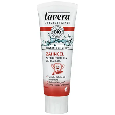 Lavera Basis Sensitiv, Zahngel Kinder (Pasta do zębów dla dzieci z wyciągiem z truskawek i malin)