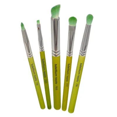 Bdellium Tools Green Bambu, Smoky Eyes Eye Brush Set (Zestaw 5 pędzli do makijażu oczu)