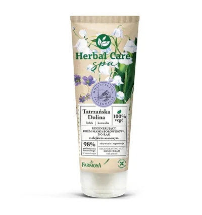 Herbal Care Spa, Regenerujący krem-maska borowinowa do rąk `Tatrzańska dolina`