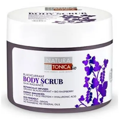 Natura Estonica Bio Skin Radiance, Blackcurrant Body Scrub (Scrub do ciała wygładzający `Czarna porzeczka`)