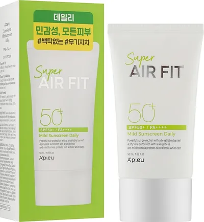 A'pieu Super Air Fit Mild Daily SPF50+ PA++++ (Krem z filtrem)