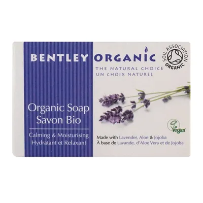 Bentley Organic Organic Soap with Lavender, Aloe & Jojoba Oils (Łagodzące i nawilżające mydło z aloesem, lawendą i jojobą)