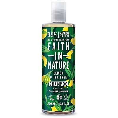 Faith In Nature Lemon & Tea Tree Shampoo (Organiczny szampon do włosów `Cytryna & drzewo herbaciane`)