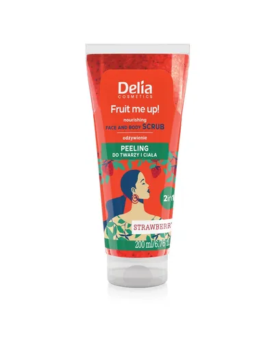 Delia Fruit Me Up!, Peeling do twarzy i ciała `Strawberry`