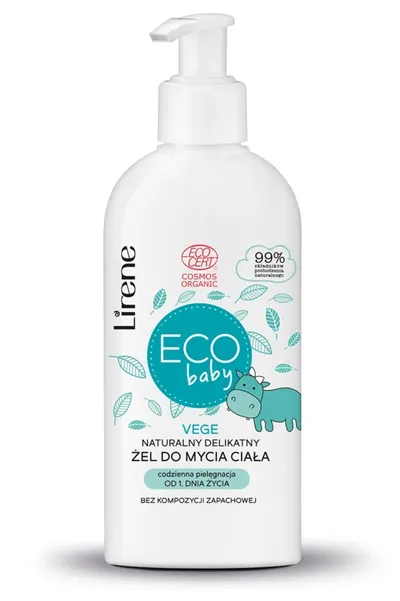 Lirene Dermoprogram Eco Baby, Naturalny delikatny żel do mycia ciała
