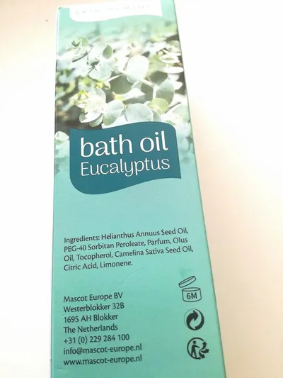 Mascot Europe BV Bath Moments, Bath Oil Eucalyptus (Olejek eukaliptusowy do kąpieli)