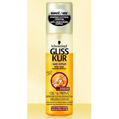 Schwarzkopf Gliss Kur Oil Nutritive, Ekspresowa odżywka regeneracyjna do włosów ze skłonnością do rozdwajania (nowa wersja)
