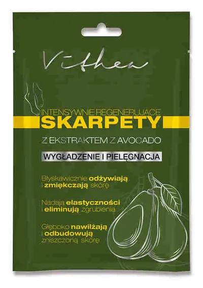 Vithea Skarpety intensywnie regenerujące z ekstraktem z avocado `Wygładzenie i pielęgnacja`