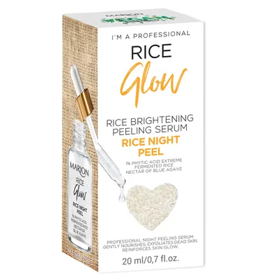 Marion I'm a Professional, Rice Glow, Brightening Peeling Serum Rice Night Peel (Rozjaśniające serum peelingujące z ryżem na noc)