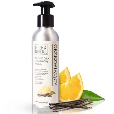 Fresh&Natural Orzeźwiający olejek do ciała z pomarańczą i wanilią