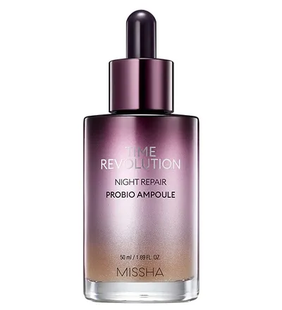 Missha Time Revolution, Night Repair Probio Ampoule (Przeciwzmarszczkowa ampułka na noc)