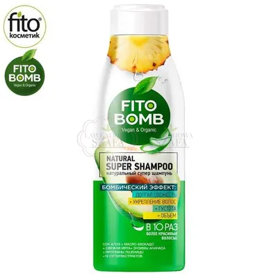 Fitokosmetik Fito Bomb, Szampon do włosów wzmacniający `Aloes & awokado`