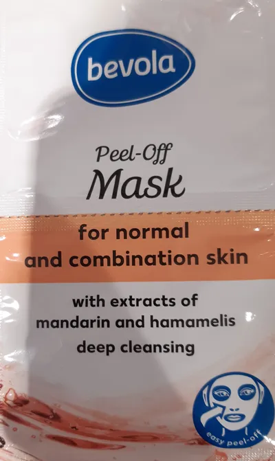Bevola Peel-Off Mask for Normal and CombinationSskin with Extracts of Mandarin and Hamamelis (Maska peel-off do normalnej i mieszanej cery z ekstraktami mandarynki i oczaru wirginijskiego)