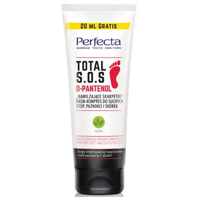 Perfecta Total S.O.S., Krem-kompres do suchych stóp, paznokci i skórek `Nawilżające skarpetki`