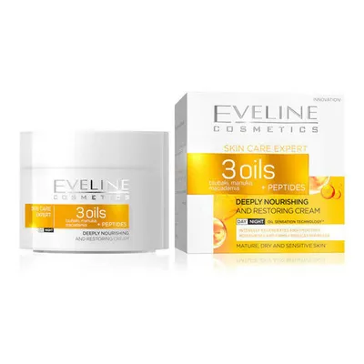Eveline Cosmetics Ekspert Pielęgnacji, Głęboko odżywczy krem odbudowujący na dzień i noc ` 3 olejki`