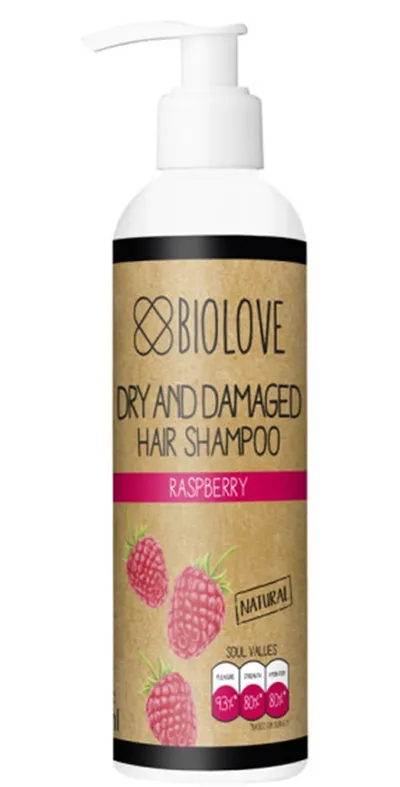 Biolove Raspberry, Dry and Damaged Hair Shampoo (Szampon do włosów suchych i zniszczonych `Malina`)