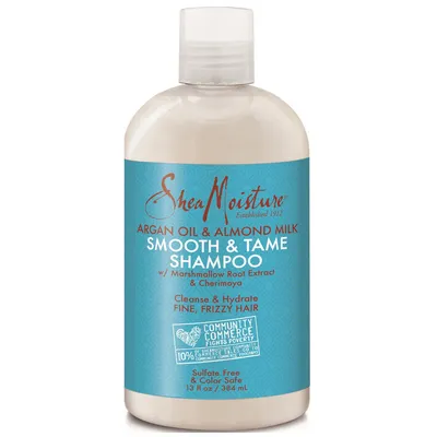 Shea Moisture Almond Milk & Argan Oil, Smooth & Tame Shampoo (Szampon z mlekiem migdałowym i olejkiem arganowym)