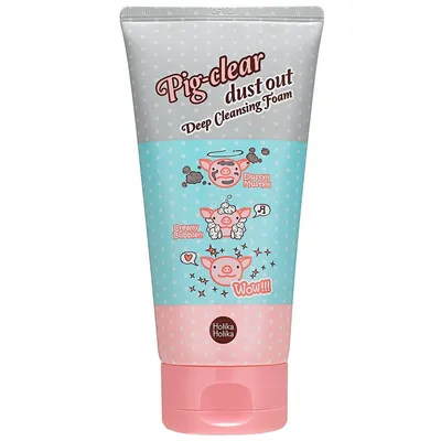 Holika Holika Pig-Clear Dust Out, Deep Cleansing Foam (Głęboko oczyszczająca kremowa pianka do mycia twarzy)