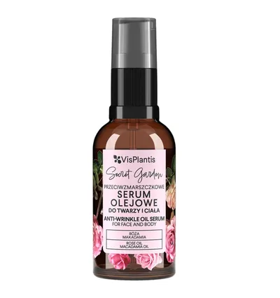 Vis Plantis Secret Garden, Przeciwzmarszczkowe serum olejowe do twarzy i ciała
