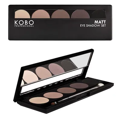 Kobo Professional Matt Eyeshadow Set (Paleta 5 matowych cieni do oczu)