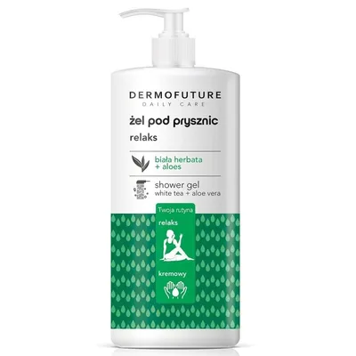 Dermofuture Precision Relaks, Żel pod prysznic `Biała herbata + aloes`