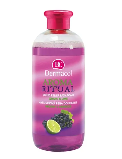 Dermacol Aroma Ritual, Stress Relief Bath Foam `Grape & Lime` (Piana do kąpieli `Winogrono i limonka`)