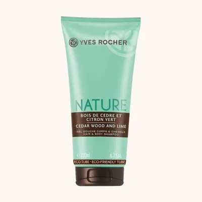 Yves Rocher Nature, Bois de Cedre et Citron Vert Gel Douche Corps & Cheveus (Szampon-żel pod prysznic `Cedr & zielona cytryna`)
